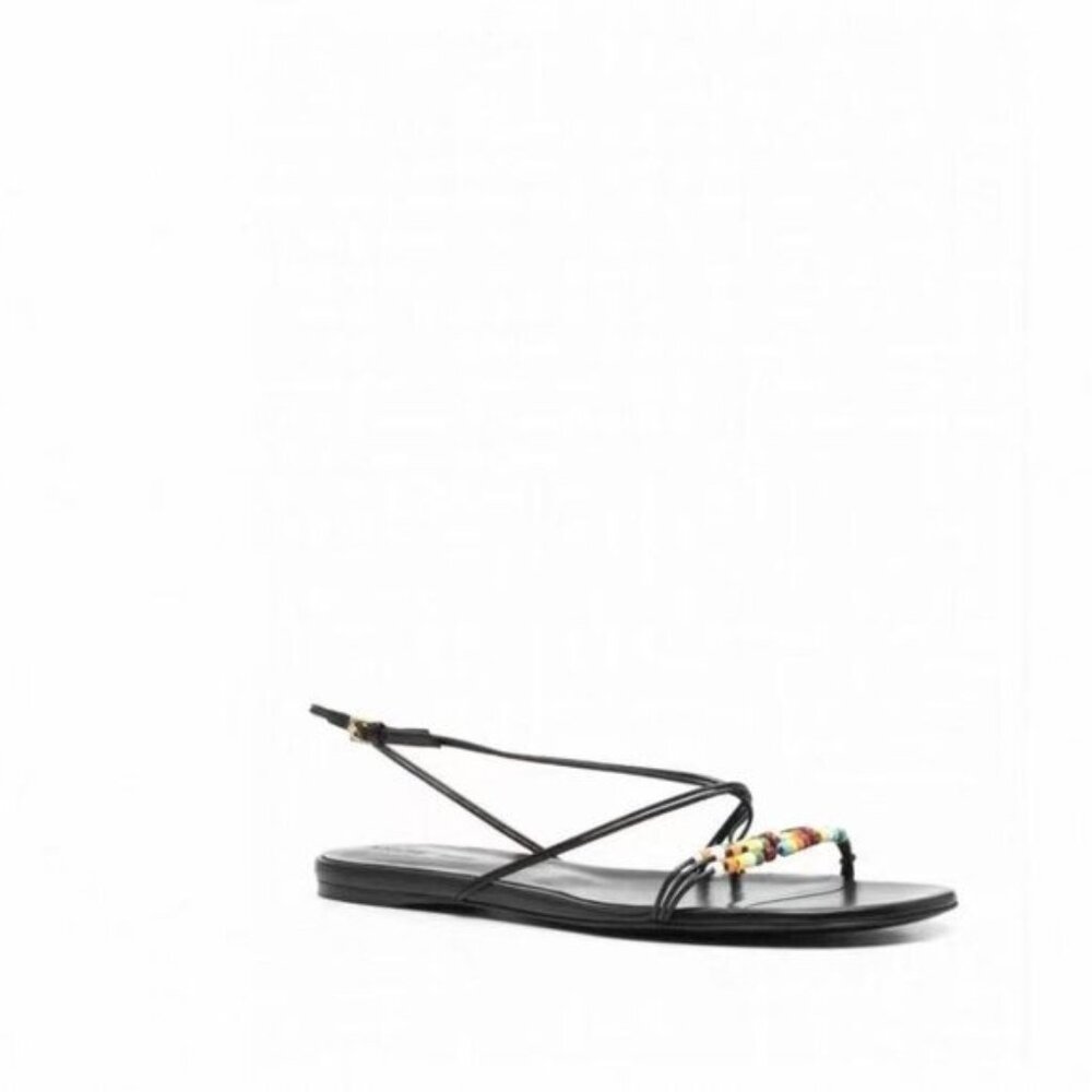 miss left Women Graceful Open Toe Flat Sandals Elastic Strap Slingback Shoe